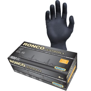 Sentron4 Black Nitrile Examination Glove Powder Free X-Large 100x10